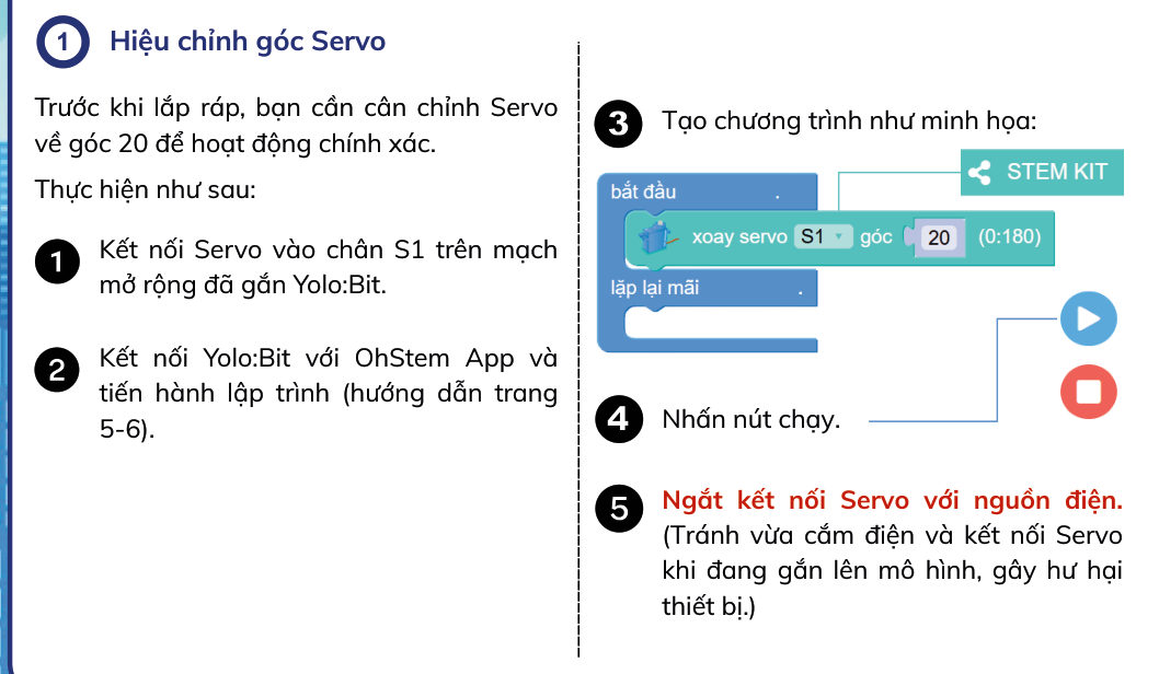 Hiệu chỉnh Servo