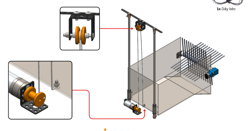 Hoàn thiện dây kéo cho cơ cấu nâng ORC K2