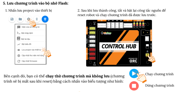 Lưu chương trình vào Flash cho ORC K3
