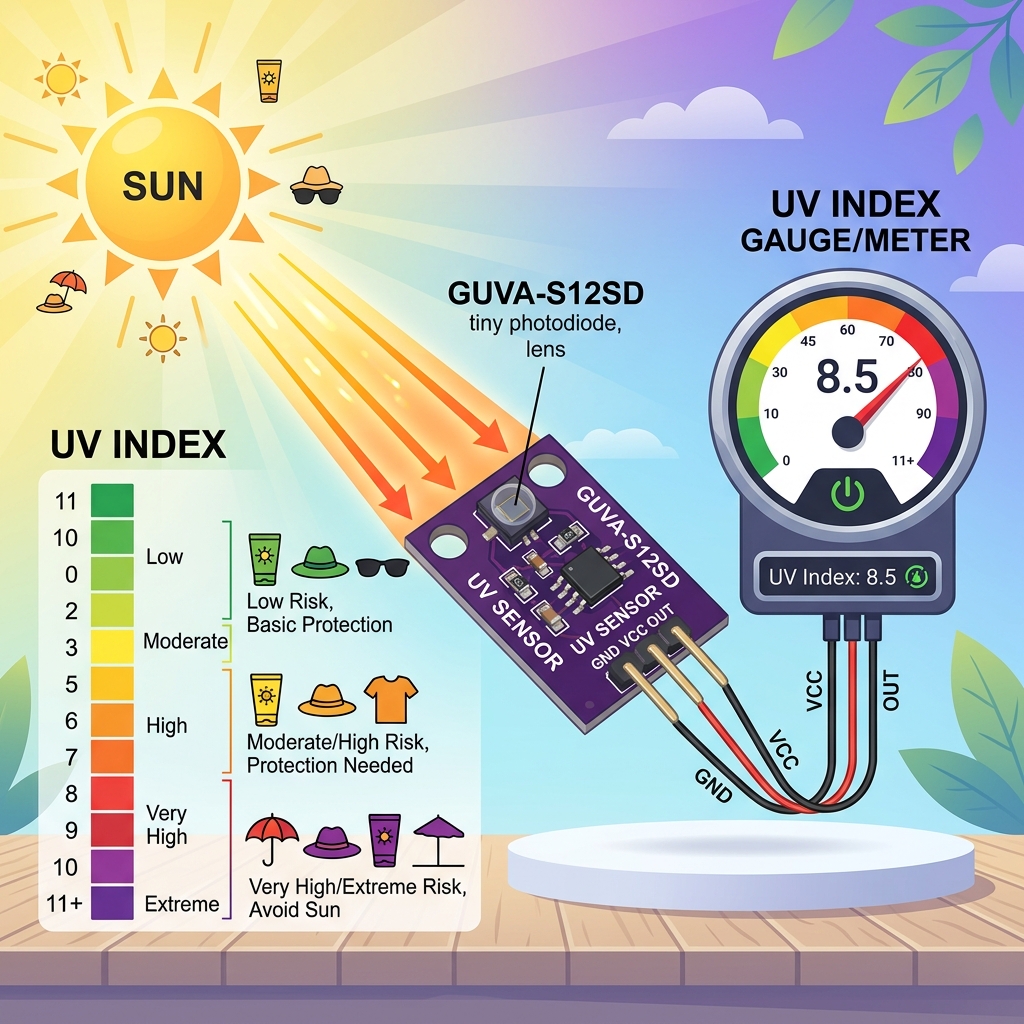 Cảm biến GUVA-S12SD - Đo cường độ tia UV
